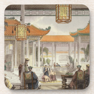 Jugglers Exhibiting in the Court of a Mandarin's P Coaster