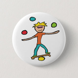 Juggling 2 Inch Round Button