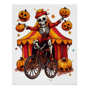 Juggling Bones � Hilarious Circus Skull Poster