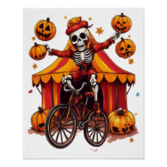 Juggling Bones � Hilarious Circus Skull Poster (Front)