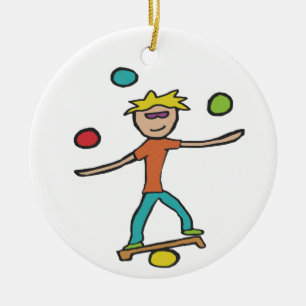 Juggling Ceramic Ornament