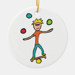 Juggling Ceramic Ornament