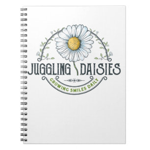Juggling Daisies Logo Notebook