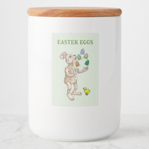 Juggling Easter Bunny Food Label