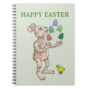Juggling Easter Bunny Notebook
