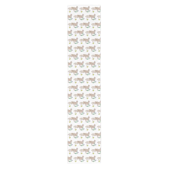 Juggling Easter Bunny Short Table Runner (Front)