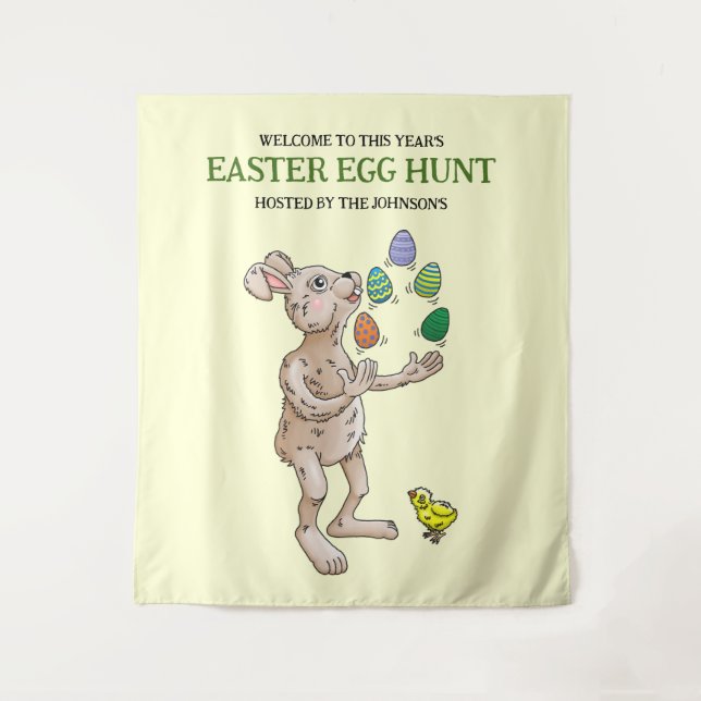 Juggling Easter Bunny Tapestry (Front)