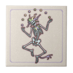 Juggling Jester Skeleton II Tile