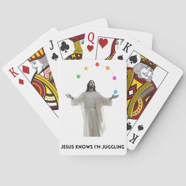 Juggling Jesus Playing Cards (Back)