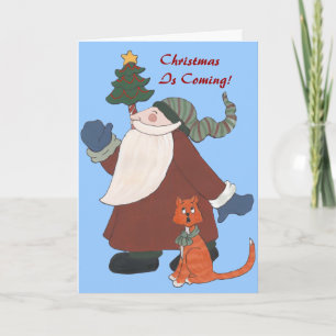Juggling Santa Holiday Card
