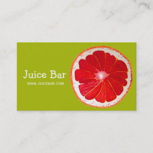 Juice Bar green health drinks business Business Card