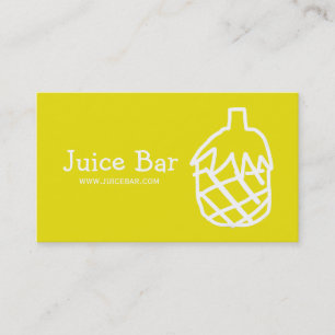 Juice Bar pineapple health drinks business Business Card