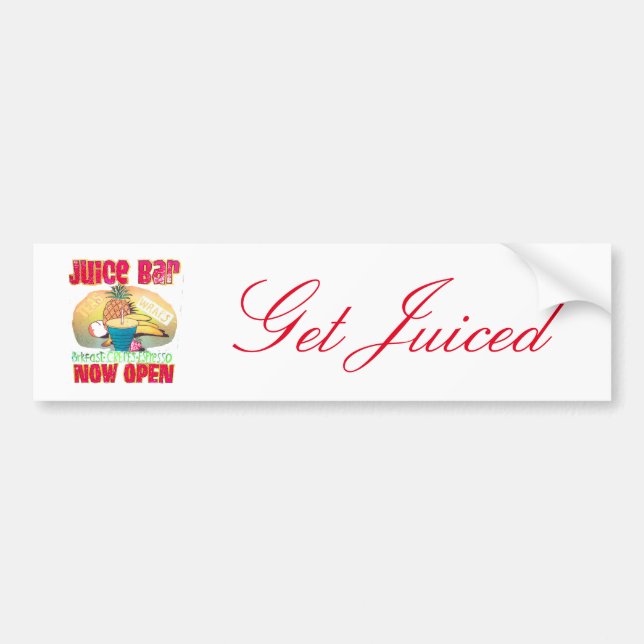 Juice Bar Sign Thunder_Cove Bumper Sticker (Front)