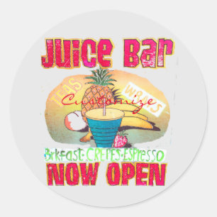 Juice Bar Sign Thunder_Cove Classic Round Sticker