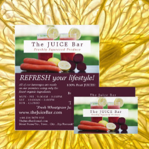 Juice Blend, Juice Bar Business Card