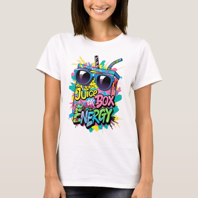Juice Box Energy | Vibrant Street Art Tee (Front)