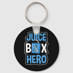 Juice Box Hero Diabetes Blue Ribbon Diabetic Ketoa Keychain