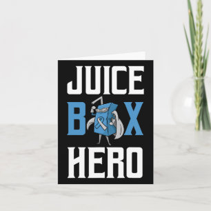 Juice Box Hero Diabetes Blue Ribbon Endocrinologis Card