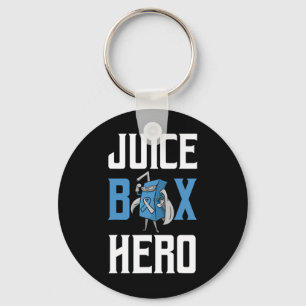 Juice Box Hero Diabetes Blue Ribbon Endocrinologis Keychain