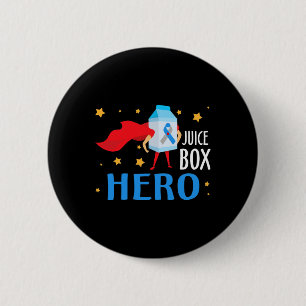 Juice Box Hero Type 1 T1d Diabetes Diabetic Awaren 2 Inch Round Button