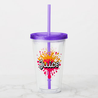 Juice splash acrylic tumbler