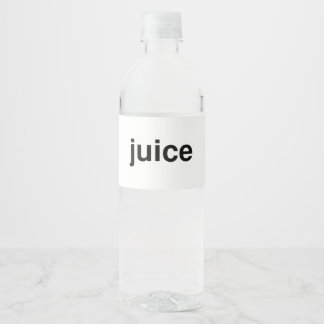 Juice Water Bottle Label