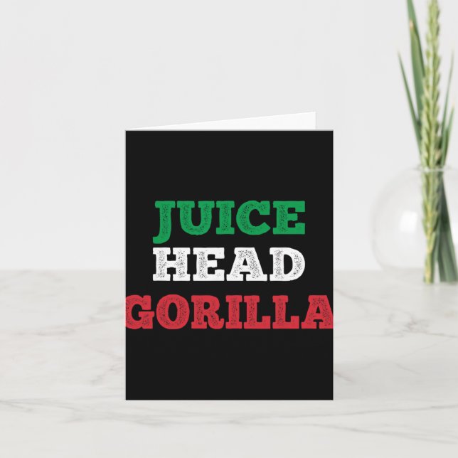 Juicehead Gorilla New Jersey Garden Nj Shore Itali Card (Front)
