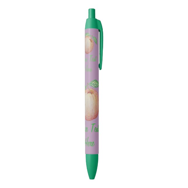 juicey red apple with leafs for fruiterer black ink pen (Bottom (Vertical))