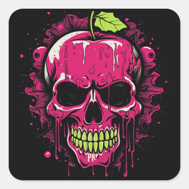 Juicified Skull Square Sticker (Front)