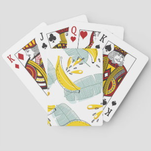 Juicy Bananas Bright Vintage Pattern Playing Cards