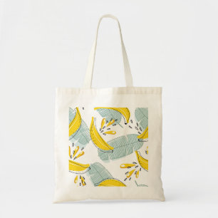 Juicy Bananas Bright Vintage Pattern Tote Bag