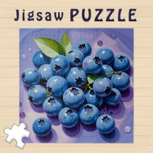 Juicy Blueberries green Leaves Painting  - 