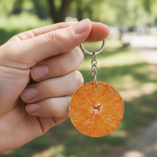 Juicy Citrus Fruit - Vibrant Orange Slice Keychain