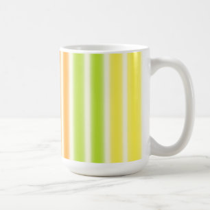 Juicy Citrus Lemon Lime And Orange Striped Coffee Mug
