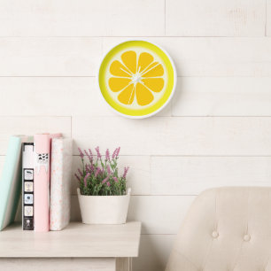 Juicy Citrus Lemon Tropical Fruit Slice Kitchen Clock
