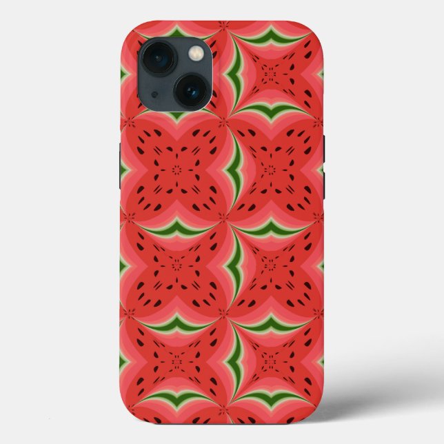 Juicy Delicious Ripe Watermelon With Seeds Design Case-Mate iPhone Case (Back)