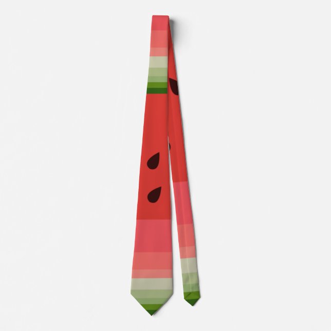 Juicy Delicious Ripe Watermelon With Seeds Design Tie (Front)