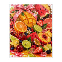 Juicy Fruit Acrylic Wall Art | Colourful Maximalis