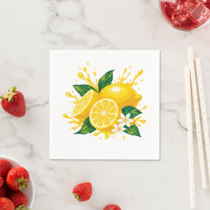 Juicy lemon napkin