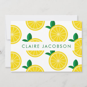 Juicy Lemons Personalized Stationery Holiday Card