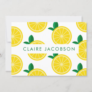 Juicy Lemons Personalized Stationery Thank You Card