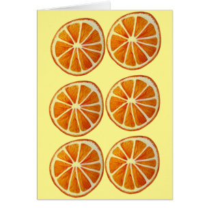 Juicy orange slice watercolor art pattern pop art