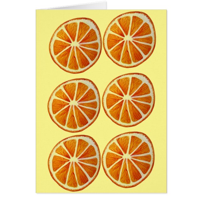 Juicy orange slice watercolor art pattern pop art (Front)