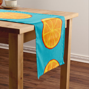 Juicy Orange Slices Custom Table Runner