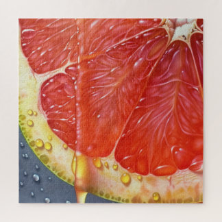 Juicy piece of grapefruit jigsaw puzzle