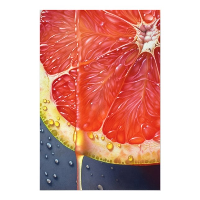 Juicy piece of grapefruit photo print (Front)