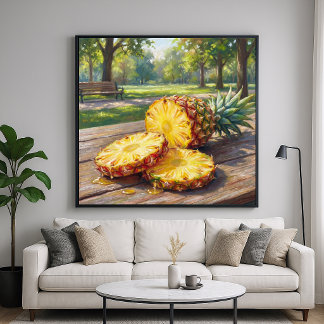 Juicy Pineapple - Pastel Painting Style Poster