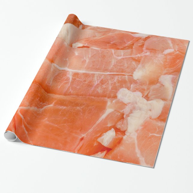 Juicy Pork Meat slices wrap texture Wrapping Paper (Unrolled)