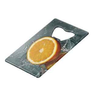 Juicy positive orange for vitamin mood    credit card bottle opener