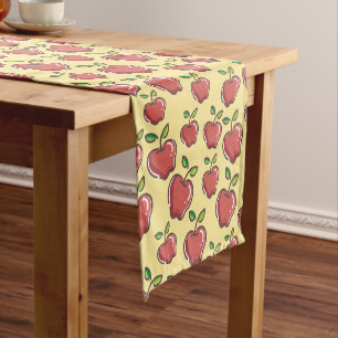 Juicy Red Apple Pattern Short Table Runner